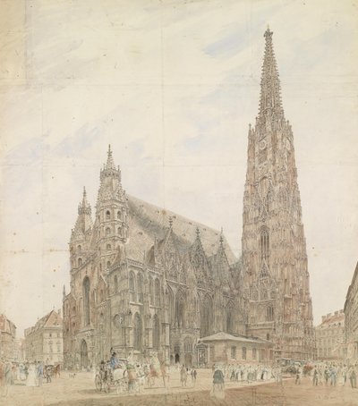 Cattedrale di Santo Stefano a Vienna da Jakob Alt